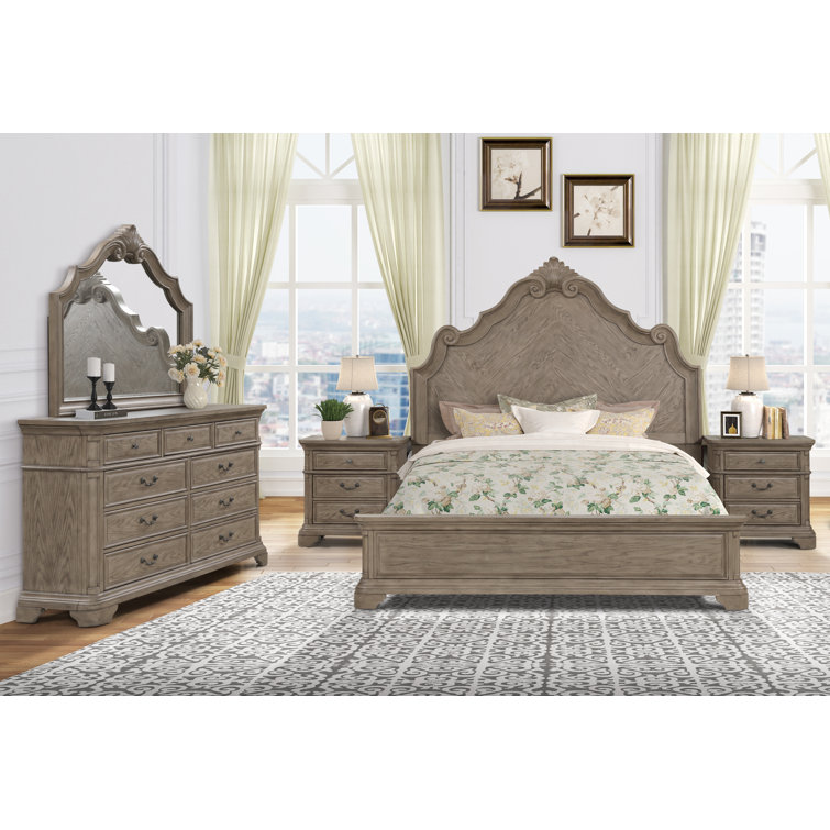 Ophelia & Co. Adelita Solid Wood Standard 5 Piece Bedroom Set Wayfair